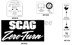 Scag SWZ36A-15KA - Scag 36" Walk-Behind Mower, 15hp Kawasaki (SN: 7190001 - 7199999)