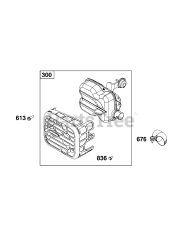 Briggs & Stratton 93J02-0124-F1 - Briggs & Stratton Vertical Engine Exhaust Group