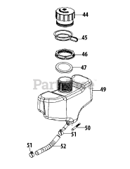 MTD 1T65RUA - MTD Engine 1T65RUA Fuel Tank