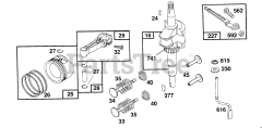 Briggs & Stratton 123782-0162-01 - Briggs & Stratton Vertical Engine Crankshaft, Piston Group