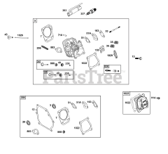 Briggs & Stratton 13R232-0004-H5 - Briggs & Stratton Horizontal Engine Cylinder Head Group