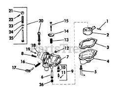Lawn-Boy 5501 - Lawn-Boy Walk-Behind Mower (SN: 300000001 - 399999999) (1973) Carburetor 6