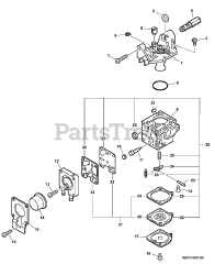 Echo SRM-210 - Echo String Trimmer (SN: 05001001 - 05999999) Carburetor -- RB-K70  S/N: 05182135 - 05281189