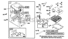 Briggs & Stratton 190432-6115-01 - Briggs & Stratton Horizontal Engine Cylinder, Head