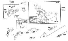 Briggs & Stratton 123782-0162-01 - Briggs & Stratton Vertical Engine Control Bracket Assy, Brake