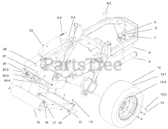 Toro 74187 (Z 350) - Toro 48" Z Master Zero-Turn Mower with Bagger (SN: 200000001 - 200000500) (2000) TRACTION FRAME ASSEMBLY