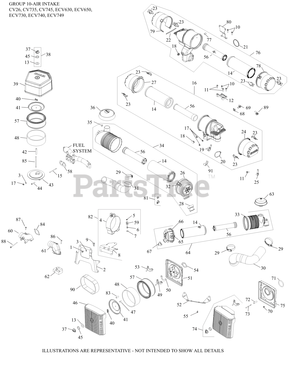 Kohler ECV7403012 Kohler Command PRO EFI Engine, Made for Exmark