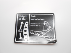 Toro 105204 Decal-Height & Belt