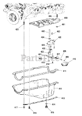 Briggs & Stratton 076151-04 - Briggs & Stratton 48kW Liquid Cooled Home Standby Generator Engine Service Parts - Oil Pan (80017610_80014157_80022397_80022398)