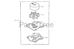 Honda BF30 AY LRSA (BAWS) - Honda Marine Engine, Made in Japan (SN: BAWS-3200001 - BAWS-9999999) PUMP IMPELLER KIT