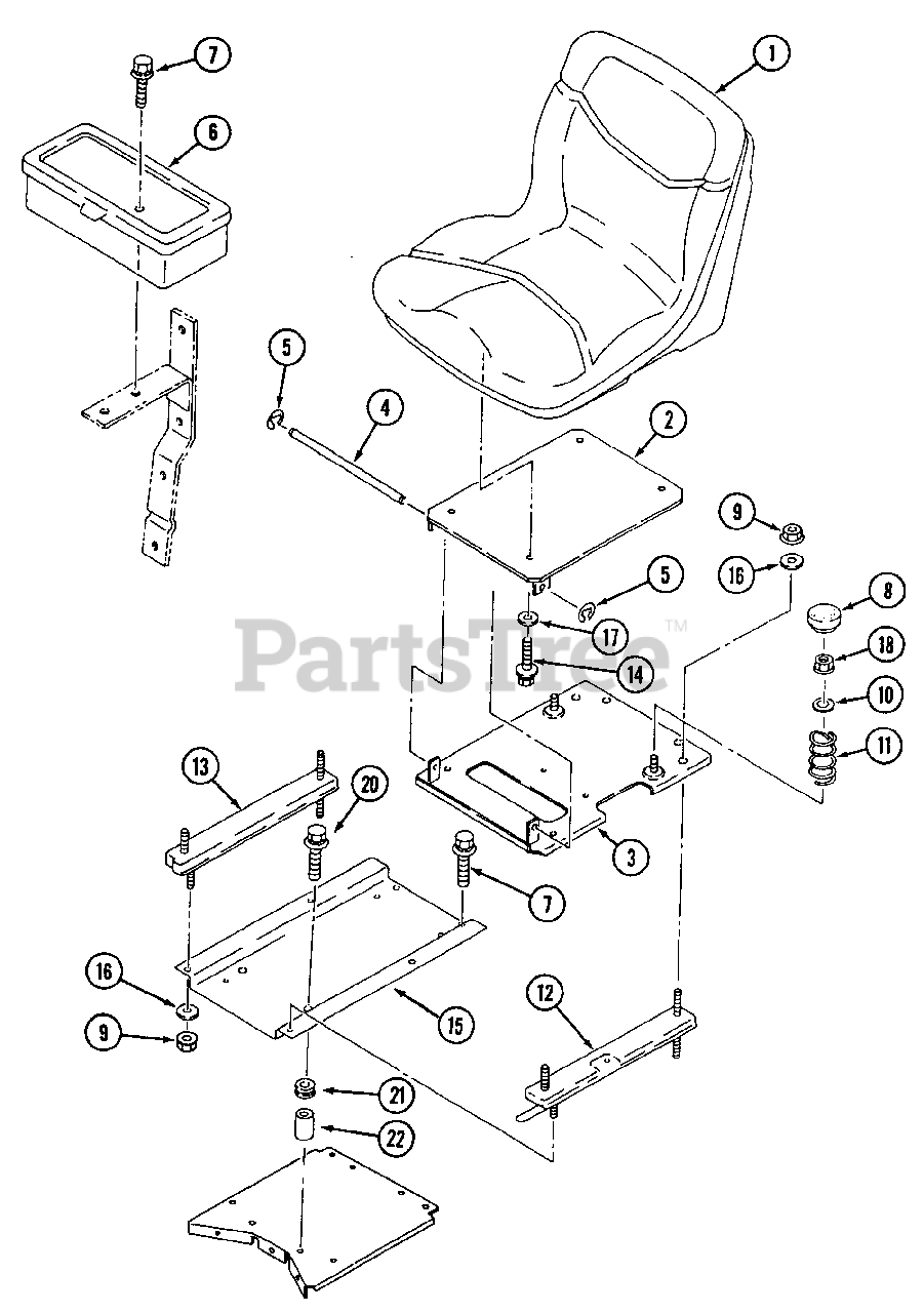 Cub Cadet 7275 (546446D100) Cub Cadet Compact Tractor Seat And Tool