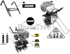 Echo TC-210 - Echo Tiller Cultivator (SN: E14813001001 - E14813999999)