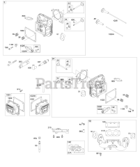 Briggs & Stratton 49R977-0004-G1 - Briggs & Stratton Vertical Engine Cylinder Head, Rocker Arm Cover, Intake Manifold