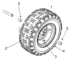 Yard Machines 31AE610E088 - Yard Machines Snow Thrower (2000) (Montgomery Ward) Wheel Assembly