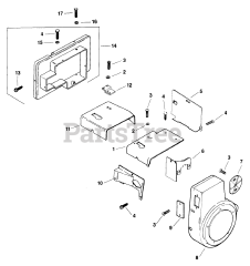 Kohler M14-601533 - Kohler Magnum Engine, Made for Moridge Mfg., 14hp, 10.5kW Baffles &amp; Shroud 03070019297