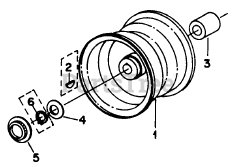Cub Cadet 182 (133-182-100) - Cub Cadet Lawn Tractor Rear Wheel