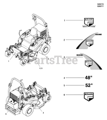 Ferris IS 2000Z (5901191) - Ferris IS2000Z Series 52" Zero-Turn Mower, 20hp Yanmar, Side-Discharge Decal Group - Brand - Ferris Models