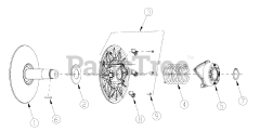 Ariens 996148 - Ariens Contractor 4WD Utility Vehicle, Subaru EH65 (SN: 020000 & Above) Drive Belt - Driven Pulley