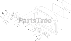 Toro 74312 (8000) - Toro 48" Z Master Zero-Turn Mower (SN: 400000000 - 402079999) Hopper Door Assembly No. 130-2875