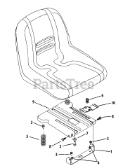 MTD 17AE2ACG004 - MTD Gold Zero-Turn Mower (2009) Seat Adjustment