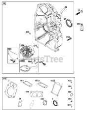 Briggs & Stratton 613377-0001-E1 - Briggs & Stratton Horizontal Engine Crankcase Cover/Sump Group