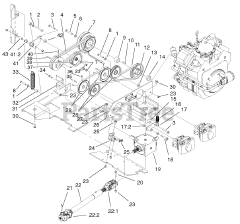 Toro 74187 (Z 350) - Toro 48" Z Master Zero-Turn Mower with Bagger (SN: 200000001 - 200000500) (2000) PTO AND HYDRO DRIVE ASSEMBLY