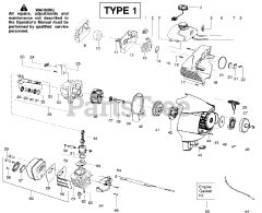 Poulan PP 446 ET - Poulan Pole Saw, Type 1 (2009-02)