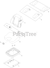 Toro 74054 (4000) - Toro 60" Z Master Zero-Turn Mower (SN: 418030240 - 418290391) Seat Assembly No. 144-2632