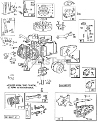 Briggs & Stratton 111707-3048-01 - Briggs & Stratton Vertical Engine Cyl,Oil Fill,Piston,Mufflers
