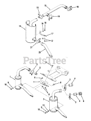 Toro 01-08K801 (C-81) - Toro Garden Tractor (1980) Exhaust System
