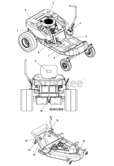 Simplicity ZT 1644 E (1694862) - Simplicity 44" Zero-Turn Mower, 16hp Hydro Decals Group