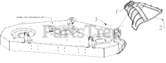 Cub Cadet XT1-GT 54 KH FAB (14AQA3TMA10) - Cub Cadet 54" XT1 Enduro Garden Tractor, Fab Deck, Kohler (2023) Discharge Chute