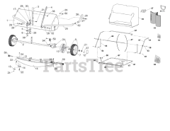 Cub Cadet 19A30032 (19A30032100) - Cub Cadet 50" Lawn Sweeper General Assembly