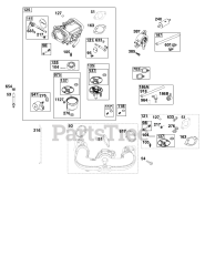 Briggs & Stratton 44N677-0037-G1 - Briggs & Stratton Vertical Engine Carburetor and Fuel Supply Group