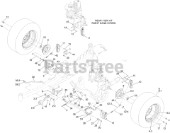 Toro 74998 (6000) - Toro 72" Z Master Zero-Turn Mower, Side-Discharge Deck (SN: 316000001 - 316999999) (2016) PARKING BRAKE AND WHEEL ASSEMBLY