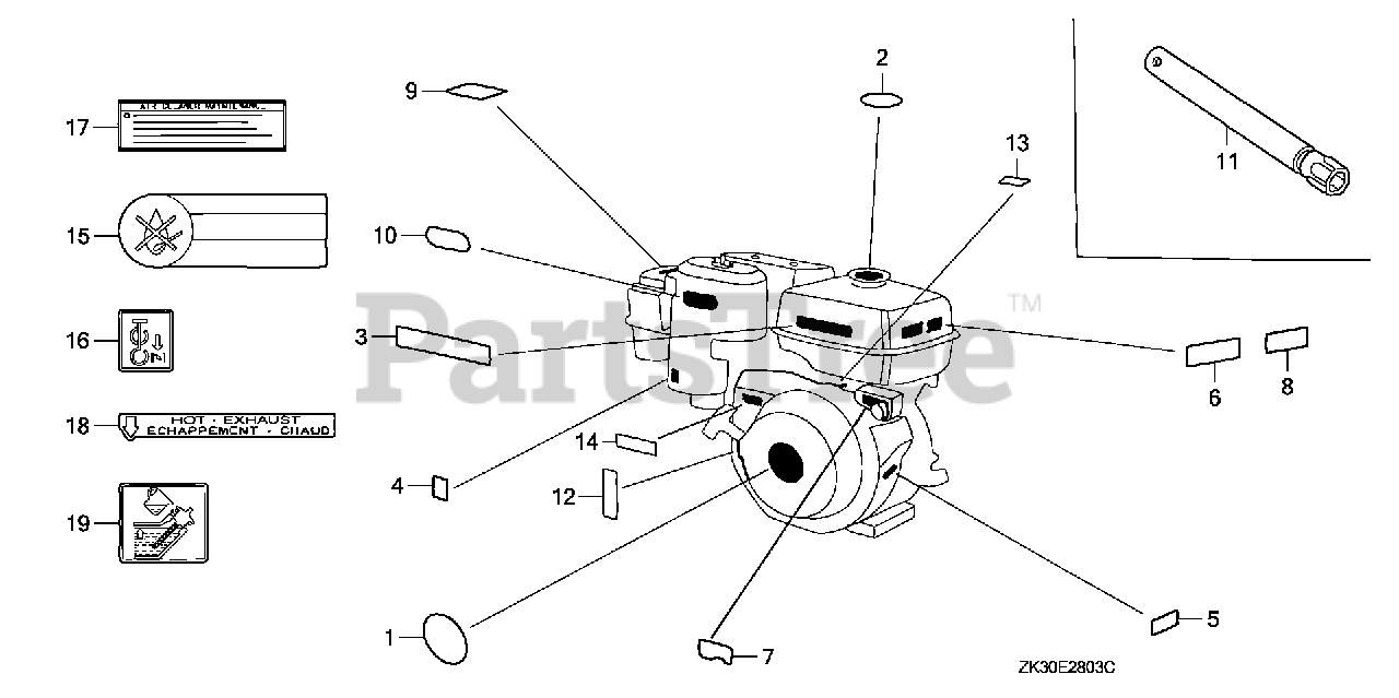 Honda GX340 K1 QAP (GC05) - Honda Engine, Made in Japan (SN: GC05