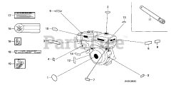 Honda GX340 K1 QXC9/A (GC05) - Honda Engine, Made in Japan (SN: GC05-3600001 - GC05-9999999) LABEL (4)