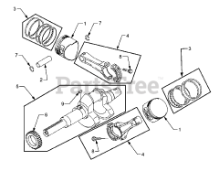 Cub Cadet 5254 E (54BE542-710) - Cub Cadet Compact Tractor Pistons And Crankshaft