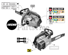 Echo CS-303 T - Echo Chainsaw (SN: C26213001001 - C26213999999)