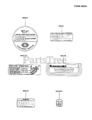 Kawasaki FG200D-BS02 - Kawasaki Engine LABEL