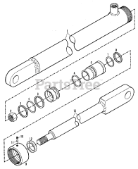 Simplicity 2096175 - Simplicity Model 415 Loader Hydraulic Cylinders - Lift Group (3482I33)