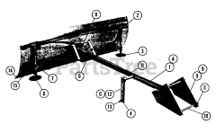 Toro 6-1111 - Toro 42" Dozer Blade (1968) Parts List For Spr-42