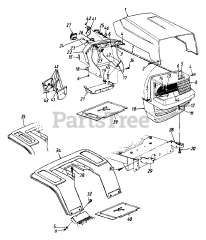 Ranch King 132-670G205 - Ranch King Lawn Tractor (1992) Hood, Fender &amp; Dash