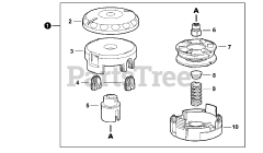 Echo SRM-225 - Echo String Trimmer (SN: S89413001001 - S89413999999) Trimmer Head - SPEED-FEED 375