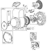 Briggs & Stratton 80432-9434-41 - Briggs & Stratton Horizontal Engine Blower Hsg,Flywheel, Rewind