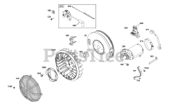 Briggs & Stratton 356447-0635-G1 - Briggs & Stratton Horizontal Engine Flywheel, Ignition, and Starter Group