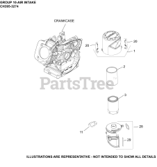 Kohler CH395-3274 - Kohler Command PRO Engine, Basic Version, 9.5hp, 7.1kW 10 Air Intake