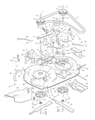 Scotts 38702x8D - Scotts 38" Lawn Tractor (1996) Mower Housing