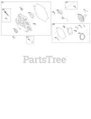Briggs & Stratton 25T237-0269-H5 - Briggs & Stratton Horizontal Engine Crankcase Cover/Sump and Lubrication Group