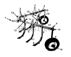 Toro UW-641 - Toro Utility Wagon (1961) Ac-6 Cultivator Parts List